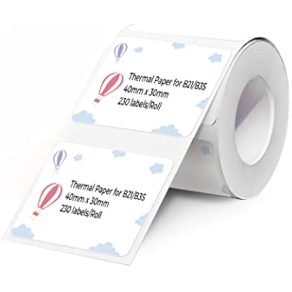NIIMBOT Thermal Sticky Labels 40×30 mm (1.6×1.2") Compatible with B1/B21/B31/B3S/K2 Label Printer, Waterproof Labels Stickers for Home,Kitchen, Office, Organizing & Small Business, 1 Roll (Balloon)