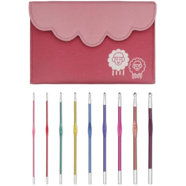 KnitPro Zing Deluxe Single-Ended Crochet Hook Set | 9 Sizes (2mm to 6mm)
