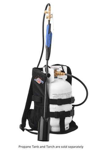 Flame King Propane Tank Backpack Carrier for 5LB or 10LB Cylinder and Weed Torch