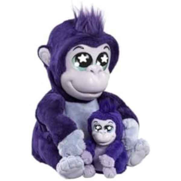 Animagic: Tiki and Toko Gorillas, Super Soft Interactive Gorilla Plushes with Over 100 Sounds and Movements, for Kids Aged 4+