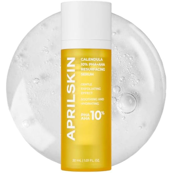 APRILSKIN Calendula10% PHA+AHA Resurfacing Serum | Vegan, Cruelty-Free | Dry, sensitive, acne-prone skin