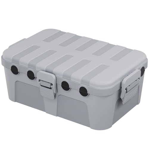 RESTMO Extra Large Waterproof Electrical Box, IP54 Weatherproof Outdoor Outlet Cover, Protect Outlet, Plug, Timer, Power Strip (Not Included), Holiday Light Decoration, 32 x 22 x 13 cm, Black