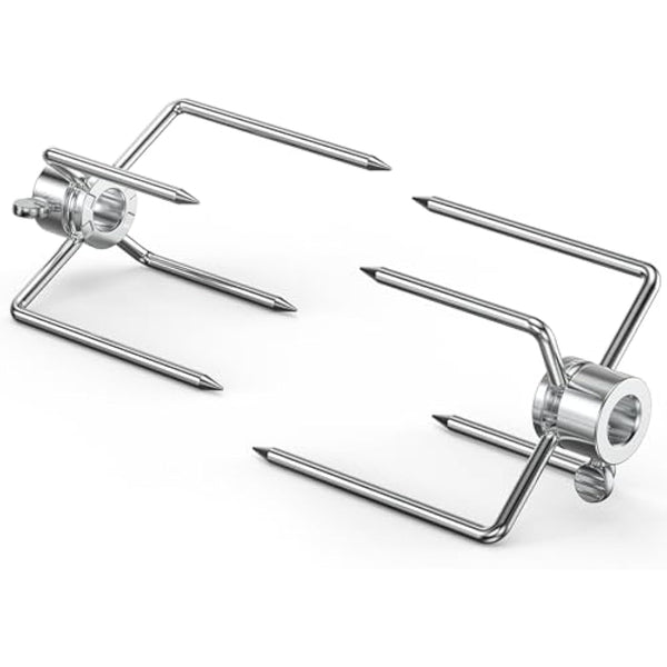 onlyfire Steel Rotisserie Forks, 2 Pcs, Fits 12 MM hexagon & 10 MM and 8 MM square Spit Rods, Replacement for Rotisserie Kits, Rust Proof