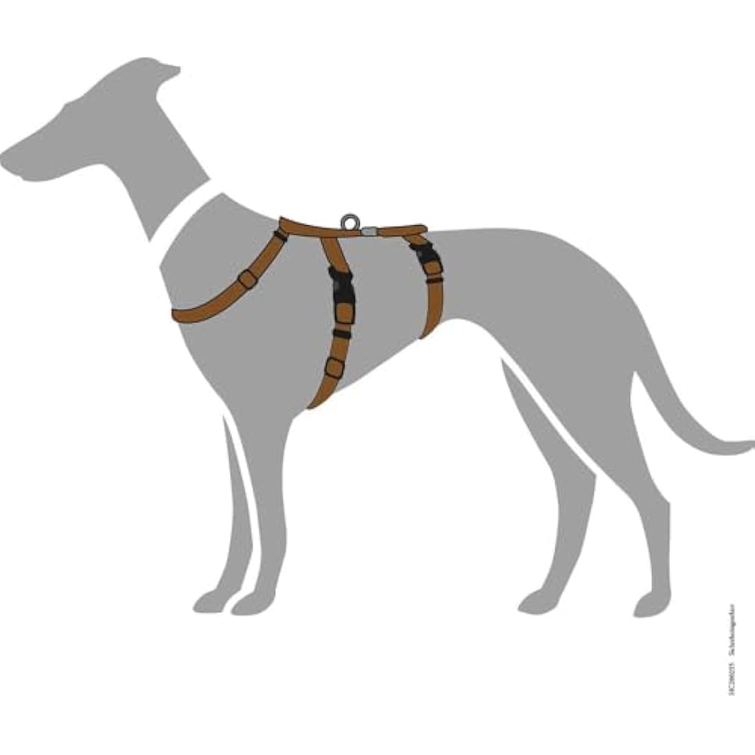 HUNTER Escape-proof harness Vario Rapid, L brown, Nylon