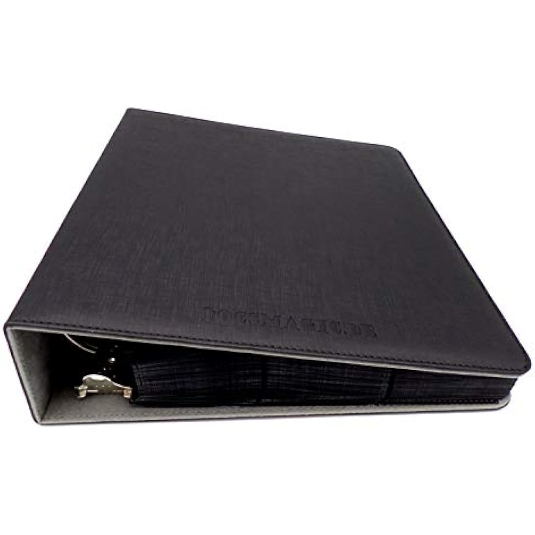 docsmagic.de 3-Ring Premium Album Black + 50 18-Pocket Sideloading Pages - PKM - YGO - MTG