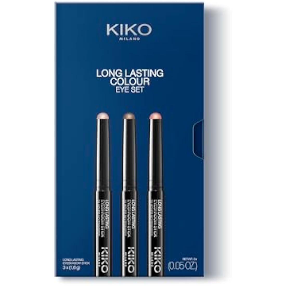 KIKO Milano Long Lasting Colour Eye Set 01, Kit Containing 3 Eyeshadow Sticks: 24-Hour Hold And Transfer-Proof