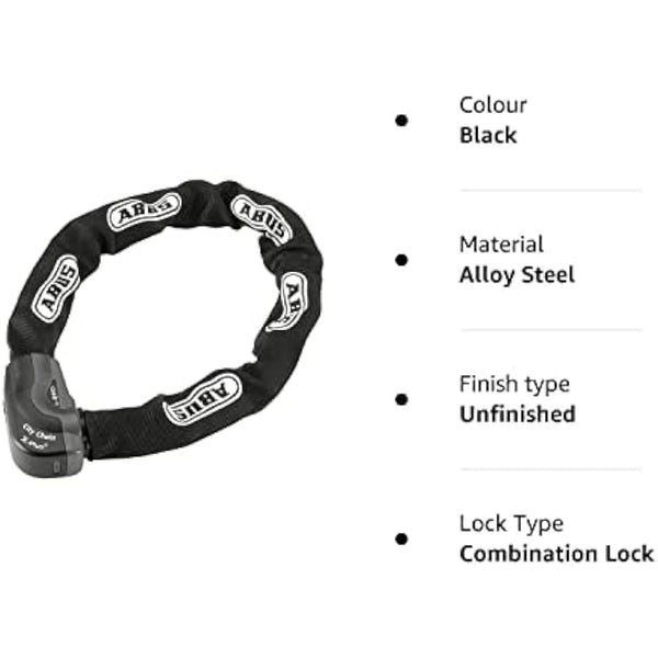 ABUS Kettenschloss Granit CityChain XPlus 1060 – Fahrradschloss aus gehärtetem Stahl – ABUS- Sicherheitslevel