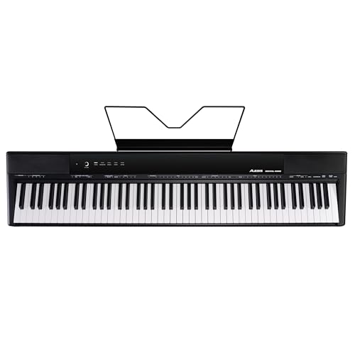 Alesis Recital Home Digital Piano with 88 Hammer Action Weighted Keys, Stand, Pedals and Lessons, Turquoise
