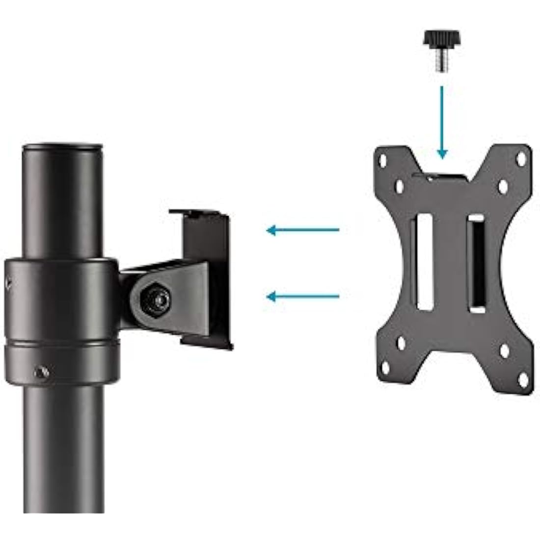 DIGITUS Monitor Mount - Table Clamp - 1 Monitor - Up to 32 Inches - Up to 8 kg - VESA 75 x 75, 100 x 100 - Black