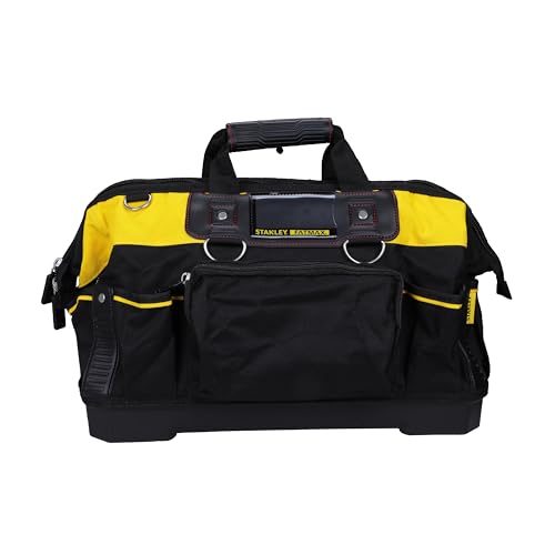 STANLEY FATMAX Technician Tool Bag, 18" Heavy Duty, Hard Waterproof Base, Multiple Pockets, Shoulder Strap, 1-93-950