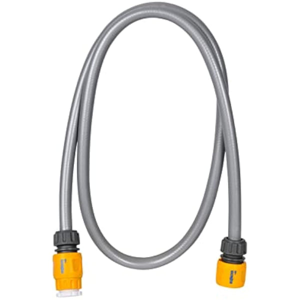 HOZELOCK - Universal Connection Kit ø 13 mm (1/2") 1.5 m : Connection Adapter for Reel - Cart, Supplied with 1 Tap Connector Ø 21mm - 26.5mm [6005R0000], Grey, Yellow
