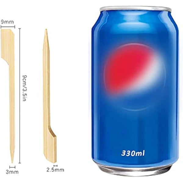 Hysagtek 400 Pieces Skewers Toothpicks 3.5 Inches Cocktail Picks for Appetizer Picks Wooden Skewers Toothpicks for Cocktail, Appetizers, Fruit, Sandwich, Barbeque Snacks