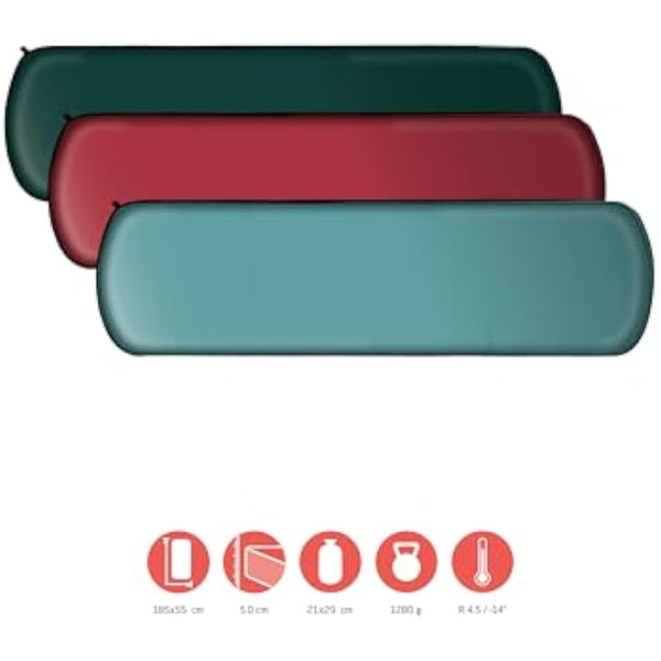 Grand Canyon Hattan 5.0 m self-inflating sleeping mat, camping mat, 185 x 55 x 5.0 cm