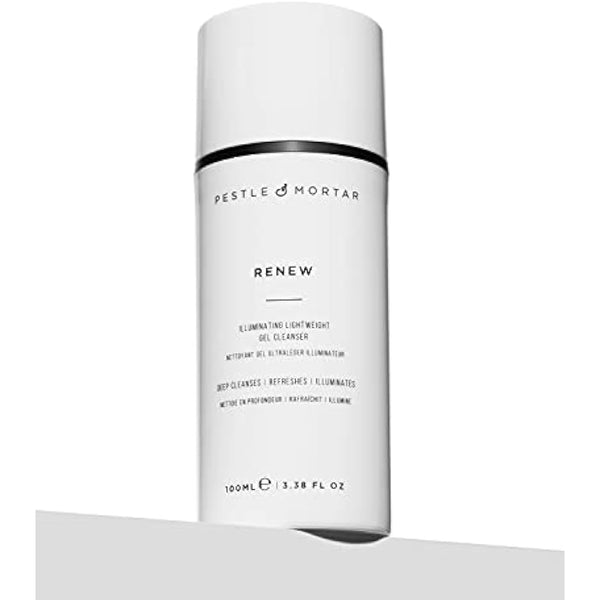 Pestle & Mortar Renew Gel Face Cleanser, Non-Foaming Gentle Face wash for Sensitive Skin | 100% Natural with Super-Enzyme, Vegan & Cruelty-Free 100ml