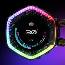 Cooler Master MasterLiquid 360 Ion CPU Liquid Cooler - 2.1" LCD Display, AIO Water Cooling System, Gen X Dual-Chamber Pump, Mobius 120P ARGB Fans, Addressable Gen 2 RGB, LGA1700 & AM5 Brackets