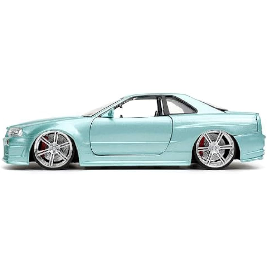 Jada 1:24 Die Cast Nissan Skyline GT-R R34 Model Car, Red, Metal, Tabletop, Transportation, Wedding, Anniversary