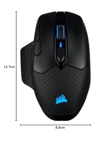 CORSAIR DARKSTAR RGB WIRELESS MMO Gaming Mouse – 26,000 DPI – 15 Programmable Buttons – Up to 80hrs Battery – iCUE Compatible – PC, PS5, PS4, Xbox – Black