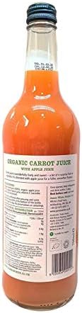 James White Organic Carrot and Apple Juice - Vegan - No Added Sugar - Picked and Pressed (Pack of 6x750ml)