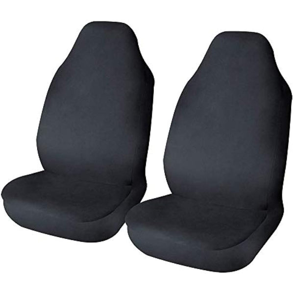 UKB4C Waterproof Black Airbag Compatible Front Pair of Seat Covers for Fiesta