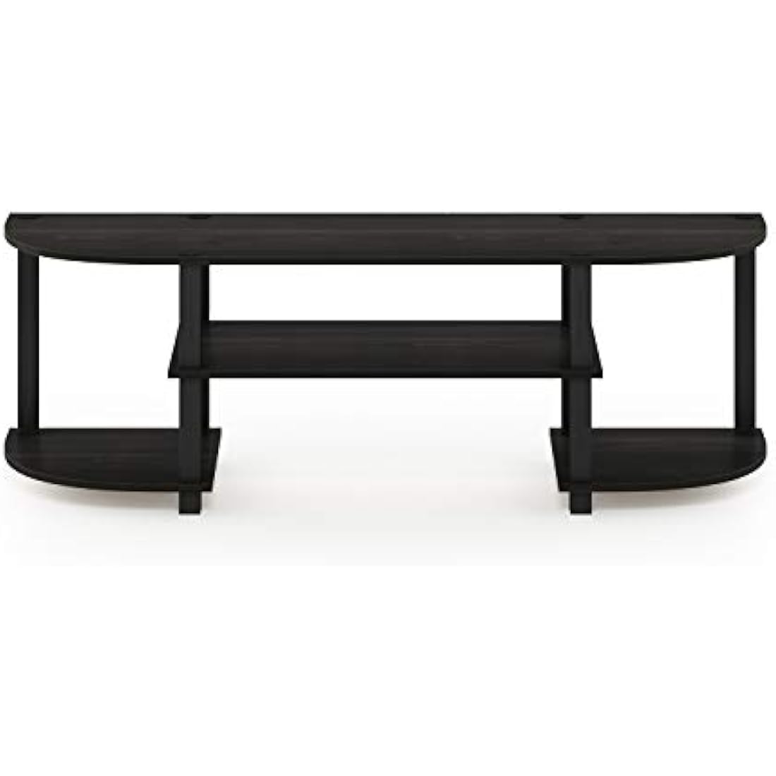 Furinno Turn-S-Tube Wide TV Entertainment Center, TV Unit, TV Stand, Espresso/Black, 120 (W) x 40 (H) x 34 (D) cm
