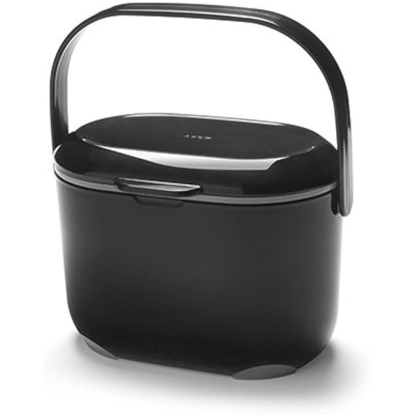 Addis 515630 2.5 Litre Kitchen Compost Caddy, Black/Grey, 2.5L