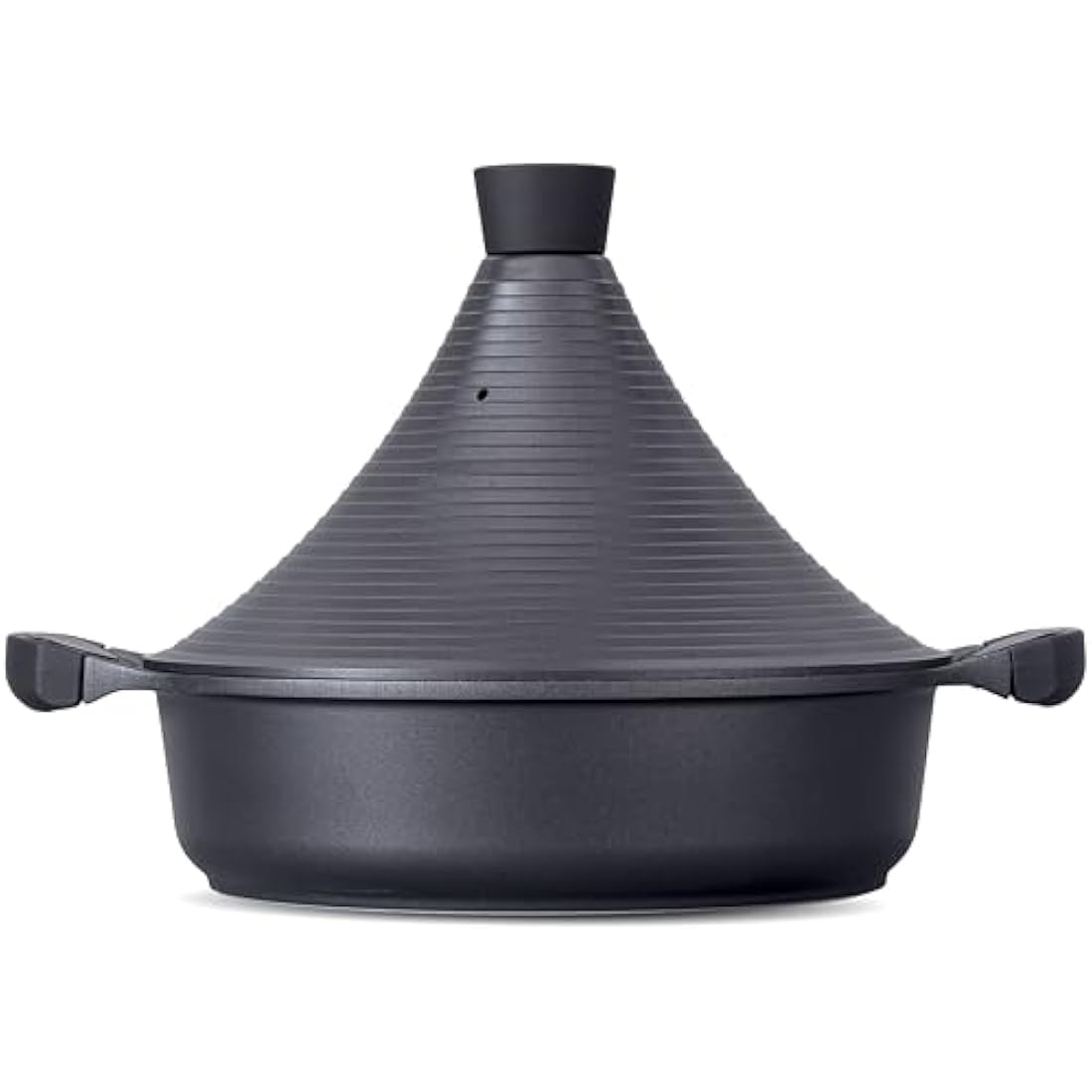 INTIGNIS® Tagine Cooking Pot | 28cm / 4.1 L | Large Casserole Dish | Nonstick Chemical Free Coating | Compatible with all Hobs | Traditional Moroccan Tender Slow Cook Tajin Pan (Black)
