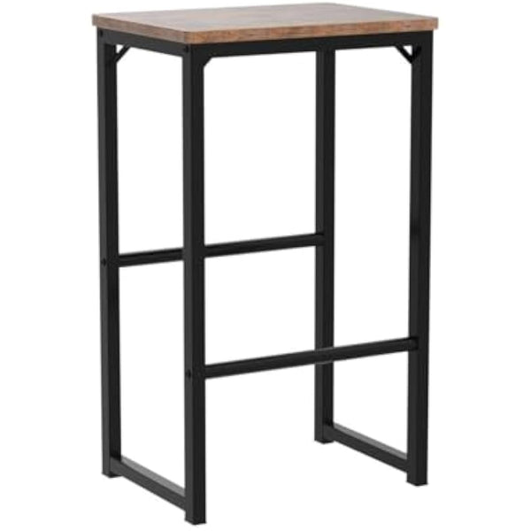 HOOBRO Bar Stools, Set of 2 Bar Chairs with Different Height Pedals, Black Steel Frame, for Living Room, Dining Room, Kitchen, Industrial Design, Rustic Brown EBF34BY01G1