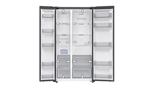 Samsung Series 7 SpaceMax RS70F66KCTEU 634L Smart American Fridge Freezer, Silver