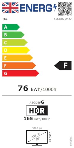 TCL 75Q6C-UK QD-Mini LED TV, 4K HDR Premium 1000nits, Smart TV Powered by Google TV (Dolby Vision IQ & Atmos, Onkyo 2.1 Sound System, 144Hz Motion Clarity Pro, 2025 New Model)