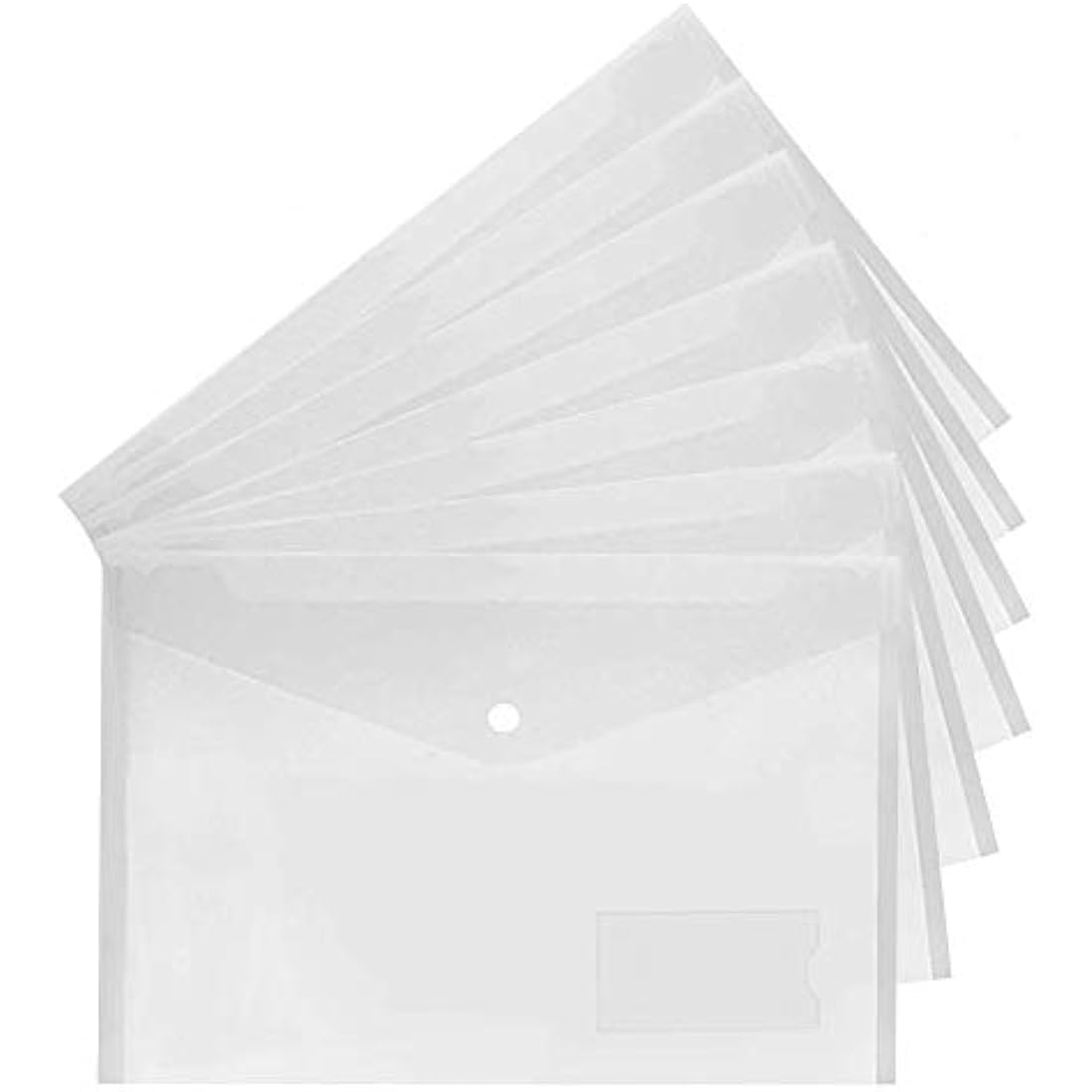 Clear Plastic Wallets A4 Folders Popper Plastic Document Wallets A4 Wallet with Pocket 24 Pack