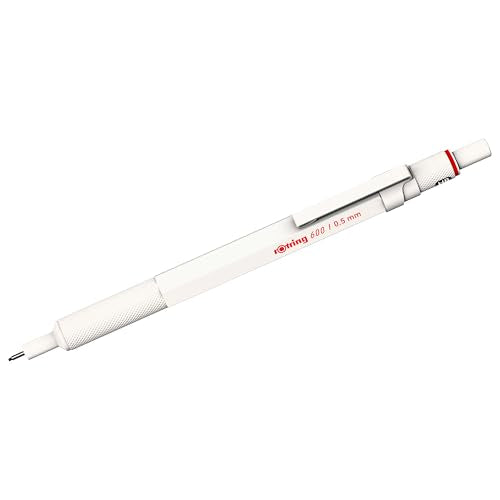rOtring 600 3-in-1 Multicolour Pen and Mechanical Pencil | Black & Red Ballpoint Pen Tips | 1 Mechanical Pencil Tip (0.5mm) | Silver Barrel