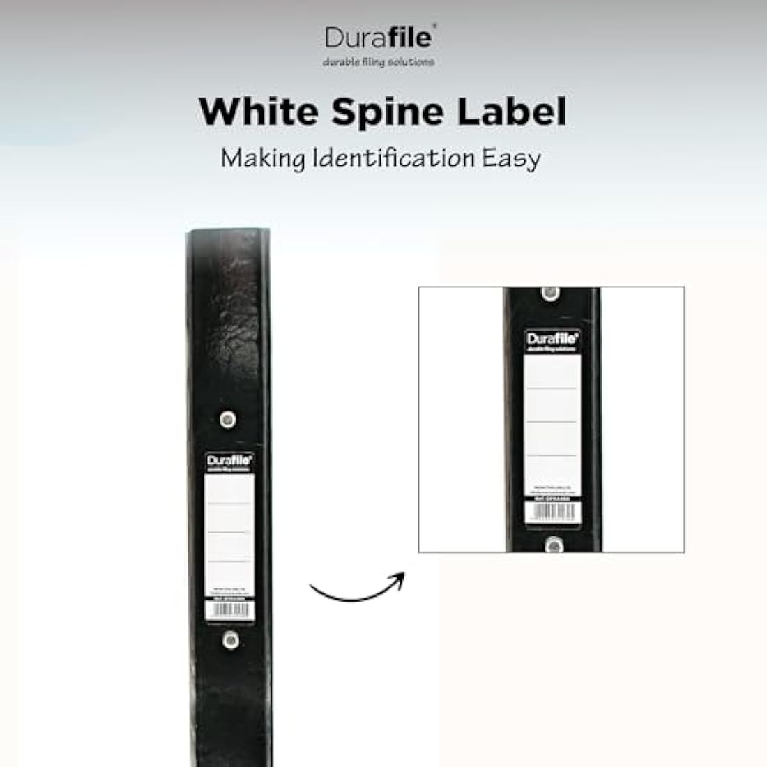 Durafile Ring Binder A4 Files, Black, Pack of 10 Folders, Heavy Duty Board Construction Folders for Paperwork Ring Binder, Ideal Folder Organiser for School, Home & The Office