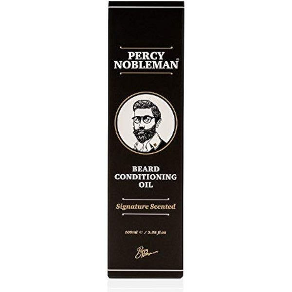 Percy Nobleman Beard Oil – 99% Naturally Derived Conditioning Oil with Signature Scent – Softens, Nourishes & Reduces Beard Itch – Vegan, Non-Greasy & Fast-Absorbing – Made in England (100ml)