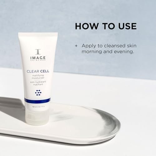IMAGE Skincare, CLEAR CELL Mattifying Moisturizer, Facial Lotion Hydrates Oily Prone Skin, Removes Excess Shine, 57 g