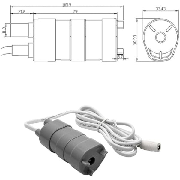 12v Submersible Water Pump, MACHSWON Whale Pump High Flow Water Pump Submersible Pump for Camper Caravan Motorhome