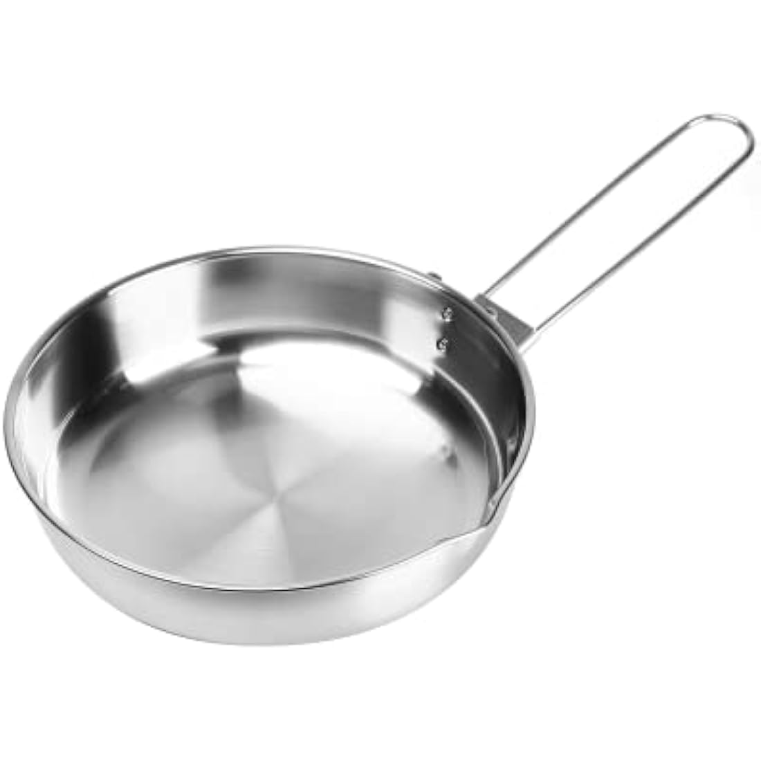 Fire-Maple Antarcti Stainless Steel Camping Frying Pan Skillet | 1.4L Portable Camp Cookware for Cooking Steak Egg | Omelette Pan Griddle Tableware with Folding Handle