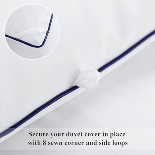 Aisbo Double Duvet 10.5 Tog - All Year Round Fluffy Quilt Duvet Double Bed with Corner Tabs, Ultra Soft Duvet Insert 300GSM, 200x200cm