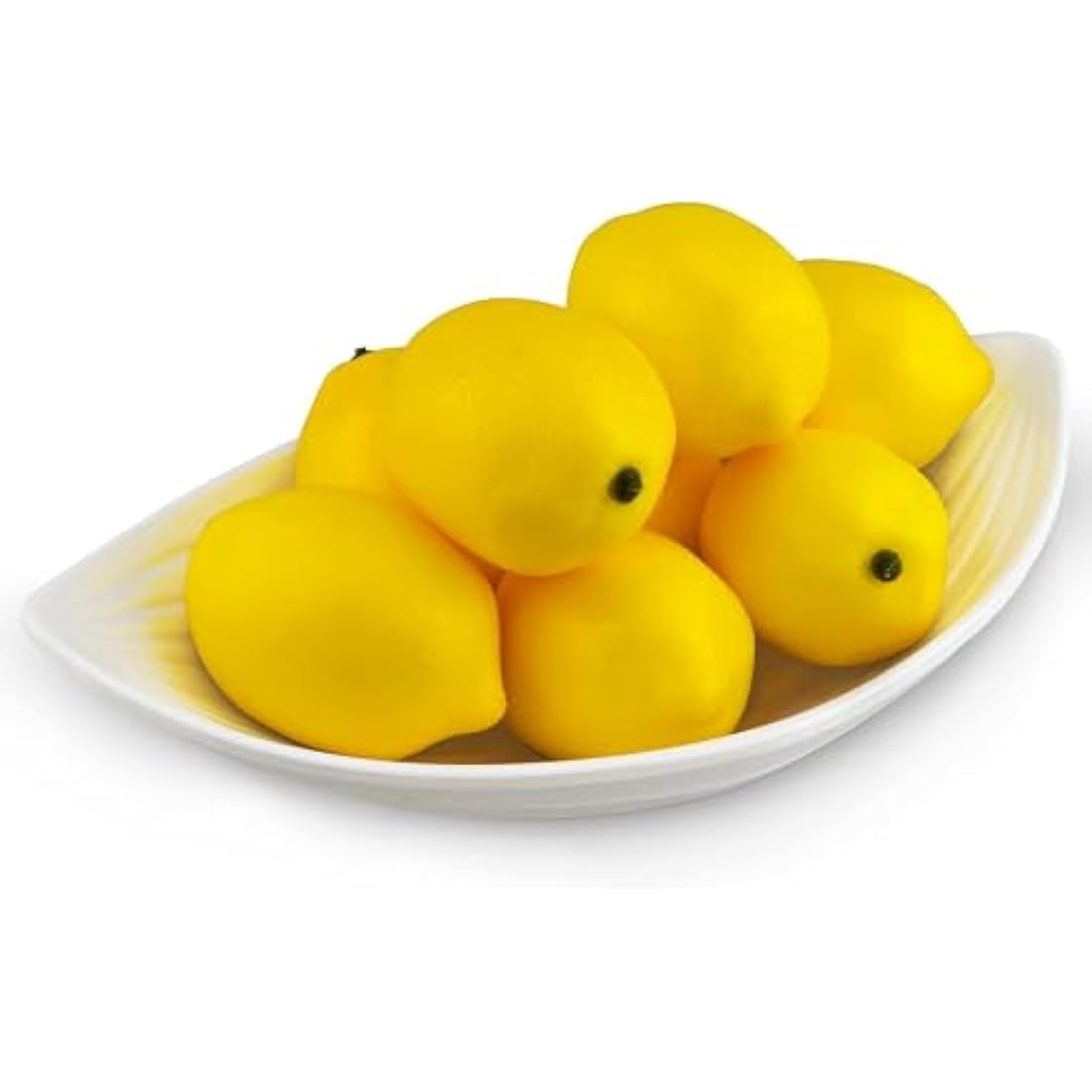 JEDFORE Artificial Lemon Lifelike Simulation Fake Fruit Lemons for House Kitchen Party Decoration Yellow 12pcs Set