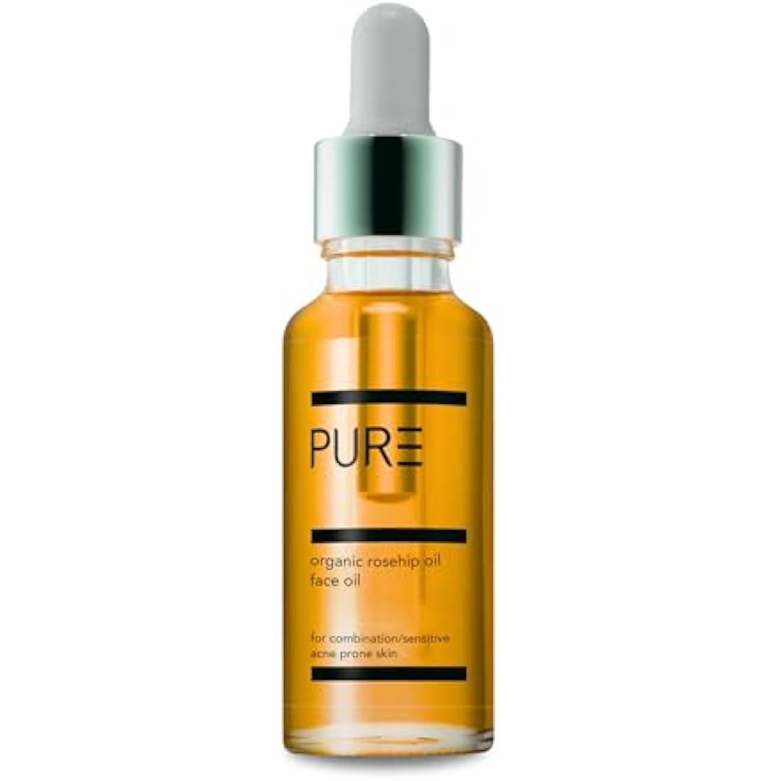 Organic Cold-Pressed Rosehip Face & Body Oil by PURE Spa Skincare - 30ml - 100% Pure, Natural & Vegan - Anti-Ageing, Smoothing, Nourishing, Rejuvenating - For All Skin Types and Fine Lines & Scars