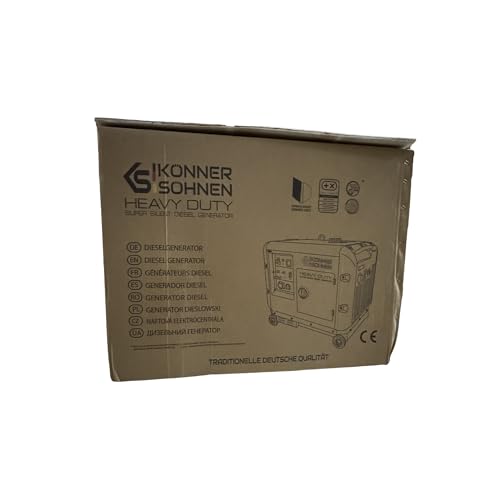 KS 9300DE-1/3 ATSR, diesel emergency generator 7500 W (400 V) / 6500 W (230 V), VTS phase switching system, diesel power generator EURO 5, LED display, air preheater, ATS connection