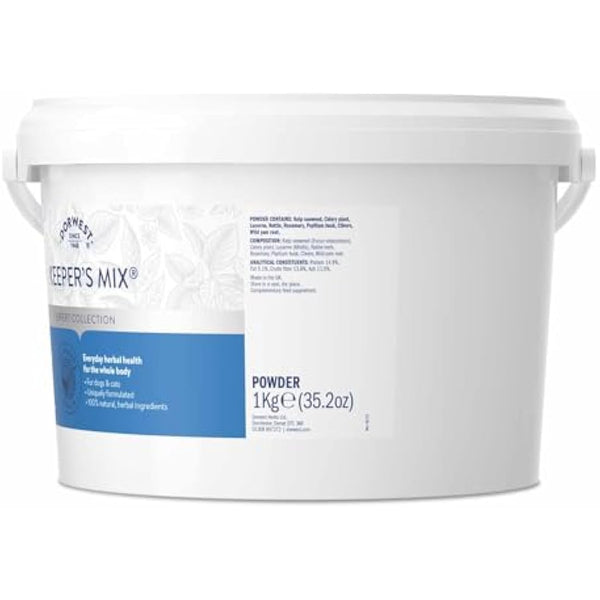 Dorwest Keeper’s Mix, 1kg, Herbal Health Supplement for Dogs and Cats, Natural Herbs, Vitamins, and Minerals – for Healthier Happier Pets