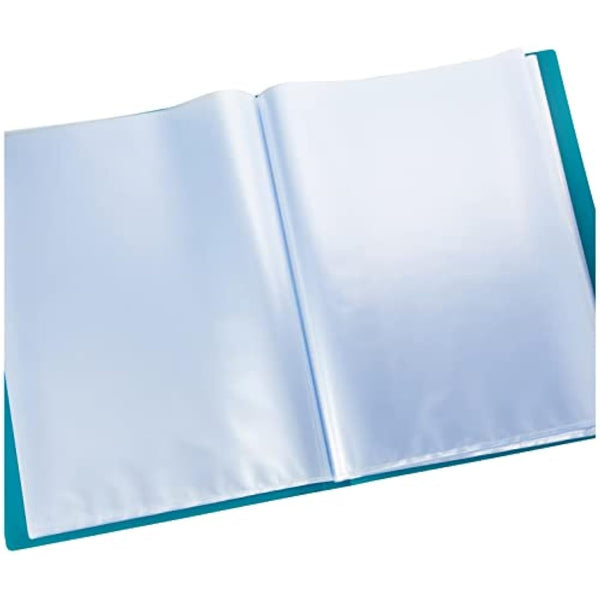 Exacompta - Ref 85103E - Soft PP Display Book - Suitable for A4 Documents, Made from Polypropylene, Lightweight, 100 Pockets, 200 Viewing Pages - Green Cover