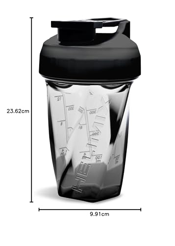 Helimix 2.0 Vortex Blender Shaker Bottle 828 ml - No Blending Ball or Whisk - USA Made - Portable Pre Workout Whey Protein Drink Cup - Mixes Cocktails Smoothies Shakes - Top Rack Safe