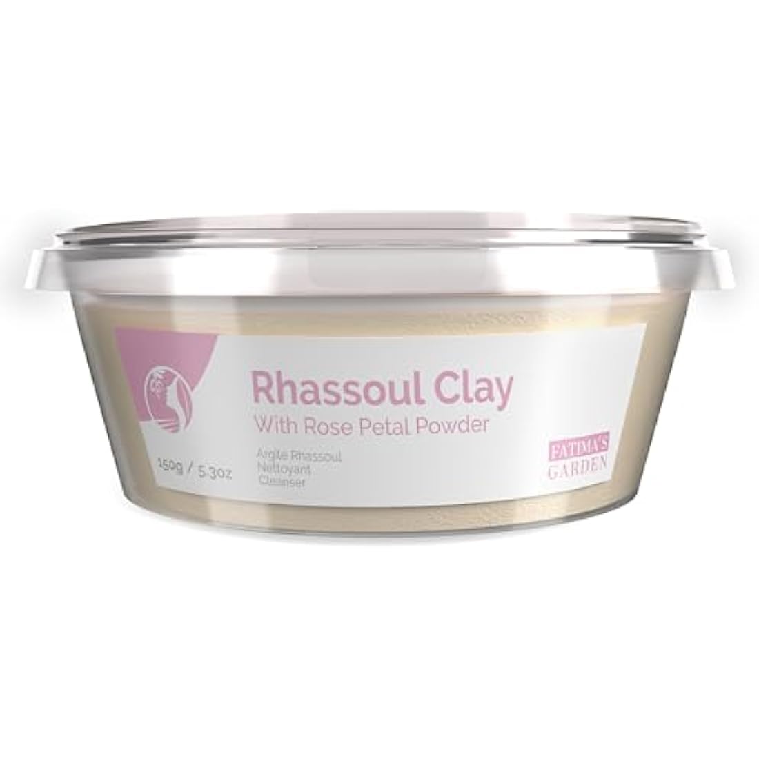 Fatima's Garden Rhassoul with Rose Petals - Soothing Face & Hair Mask, 150g