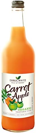 James White Organic Carrot and Apple Juice - Vegan - No Added Sugar - Picked and Pressed (Pack of 6x750ml)