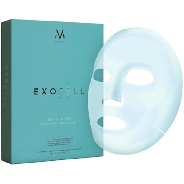 EXOCELL MASK, Cutting-Edge Skincare Solution with Deeply Hydrating Anti-Ageing & Antioxidant Technology, Hyaluronic Acid, Peptides, Synthetic Exosomes. Plumps, Lifts, Soothes Skin | 5 Masks (Full Set)