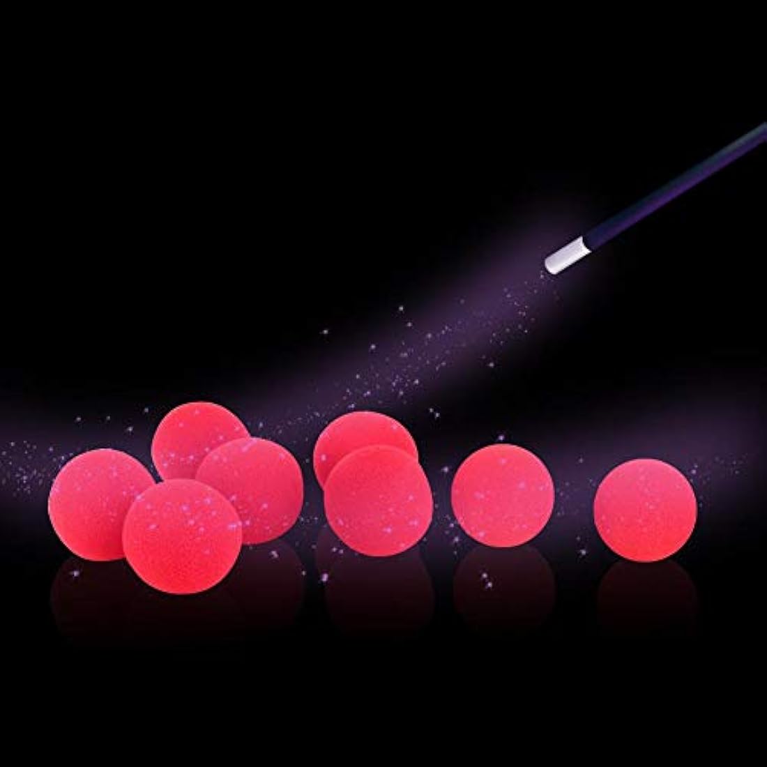HEEPDD Magic Sponge Balls, 10Pcs 4.5cm Soft Red Sponge Balls Finger Tricks Props Classic Comedy Trick Props for Kids Halloween Party Masquerade Decoration