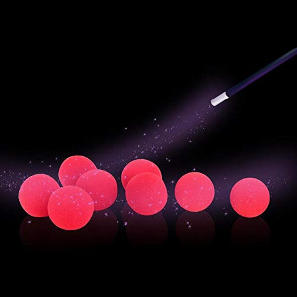 HEEPDD Magic Sponge Balls, 10Pcs 4.5cm Soft Red Sponge Balls Finger Tricks Props Classic Comedy Trick Props for Kids Halloween Party Masquerade Decoration