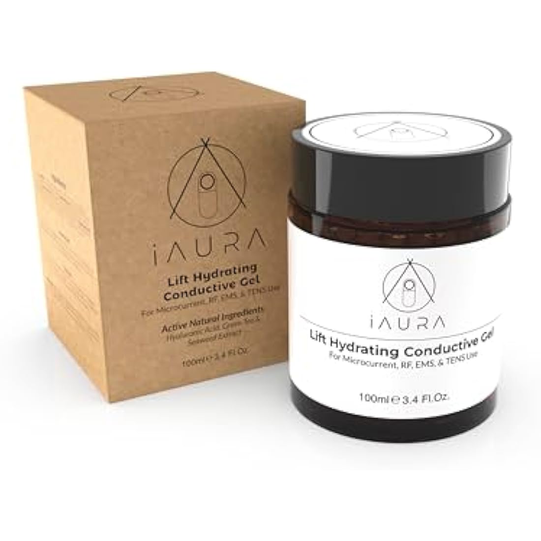 iAura Lift Hydrating Conductive Gel - For Microcurrent, RF, EMS, TENS & Ultrasound Use
