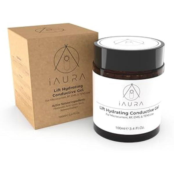 iAura Lift Hydrating Conductive Gel - For Microcurrent, RF, EMS, TENS & Ultrasound Use